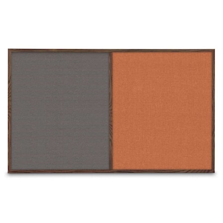 United Visual Products Single Door Radius Corkboard, 36"x36", Bla, UV7002RC-BLACK-CLOUD UV7002RC-BLACK-CLOUD